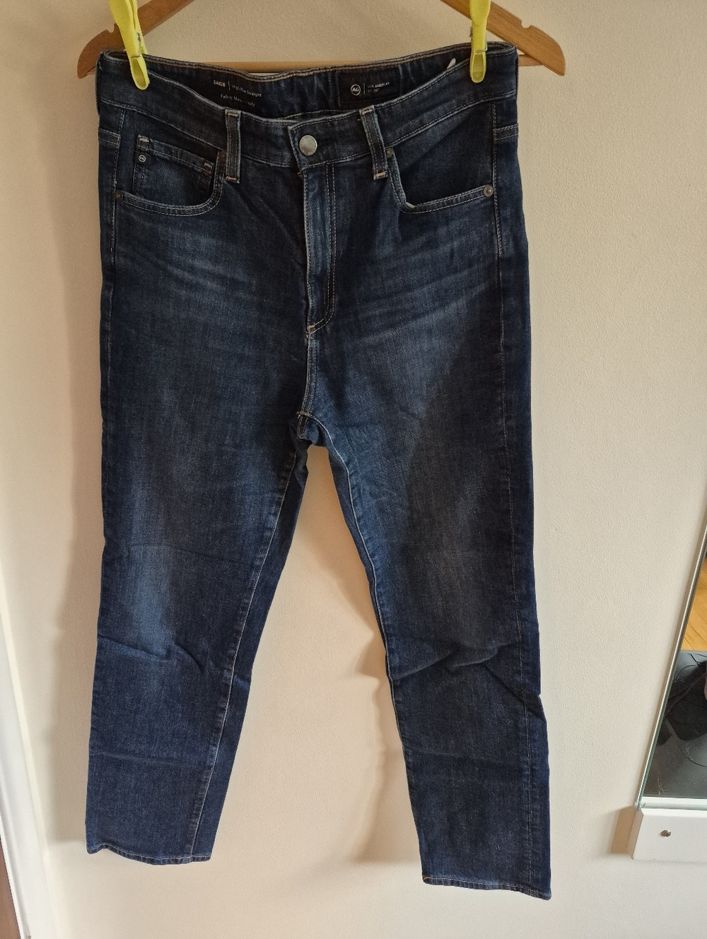 AG Saige High Rise Straight Leg Jeans